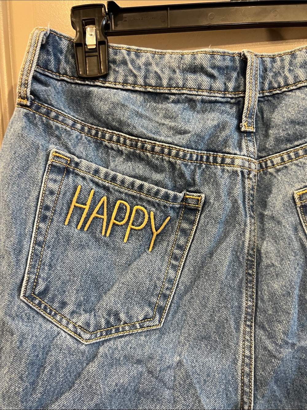 wild fable Highest Rise Mom Shorts Light Blue Rolled Hem Denim Happy 10 - Picture 7 of 8